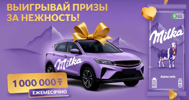 Промоакция Milka - Выигрывай призы за нежность!